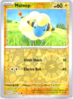 Pokemon TCG Pokemon Mareep Common Reverse Holo - Image 1