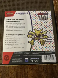 Pokemon TCG Scarlet & Violet 151 Alakazam Ex Collection BRAND NEW SEALED Pokemon - Image 2