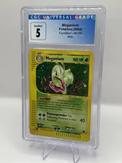 2002 Pokemon Expedition #18 Meganium Holo PSA 5 - Image 1