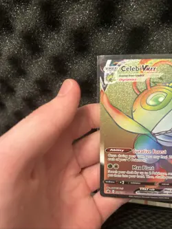 Pokemon TCG - Celebi VMAX Chilling Reign 199/198 Rainbow Holo Secret Rare NM - Image 3