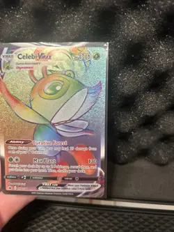 Pokemon TCG - Celebi VMAX Chilling Reign 199/198 Rainbow Holo Secret Rare NM - Image 4