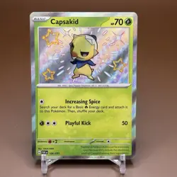 Pokemon Scarlet & Violet Paldean Fates 106/091 Capsakid Shiny Ultra Rare NM/M - Image 1