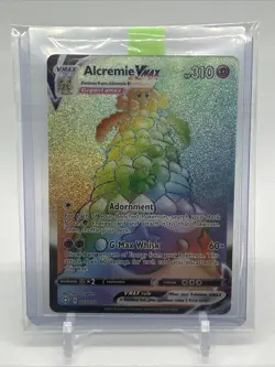 Alcremie VMAX 073/072 Shining Fates Full Art Rainbow Rare Holo Pokemon TCG - Image 3