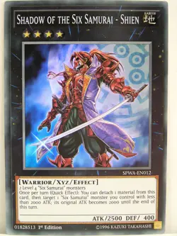 Yu-Gi-Oh - 1x #012 Shadow of the Six Samurai - Shien - SPWA - Spirit Warriors - Image 1