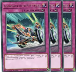 yugioh 3x Gladiatorungeheuer-Streitwagen MZTM-DE105 RARE 1AUFLAGE DEUTSCH - Image 1