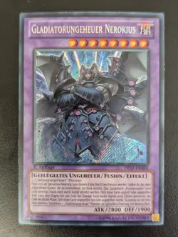 Gladiatorungeheuer Nerokius PRIO-DE086 Secret Rare DE EX YUGIOH - Image 1