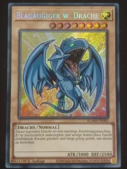 Blauaugiger W. Drache BLMM-DE001 Chibi Secret Rare Mayhem Deutsch NM YUGIOH - Image 1