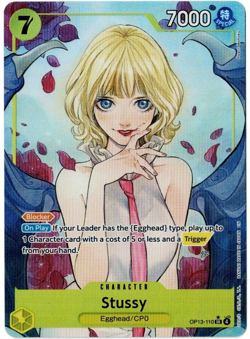 One Piece TCG Stussy OP13-110 SR Alt Art Foil Carrying On His Will - Image 1
