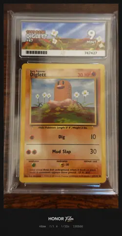 Ace Mint 9 1999 Base Set Diglett Pokemon Card 47/102 Very Low Pop Wotc Vintage - Image 1