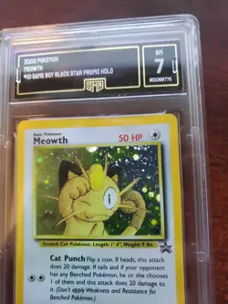 Meowth Black Star Promo Holo Pokemon Card Base WOTC PSA BGS GMA 7 NM - Image 4