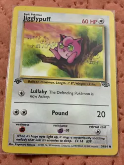 Pokemon TCG Jigglypuff 1st Edition Jungle Card 54/64 Regular Common Mint - Image 3