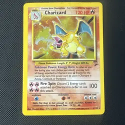 Charizard 4/130 Base Set 2 Vintage Pokemon Card Damaged - Image 1