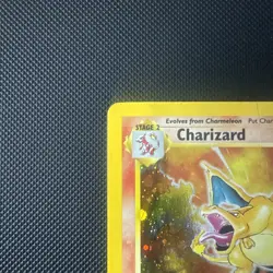 Charizard 4/130 Base Set 2 Vintage Pokemon Card Damaged - Image 2