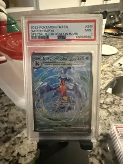 Pokemon Garchomp TCG Card Sv04: Paradox Rift Special Illustration Rare PSA 9 - Image 1
