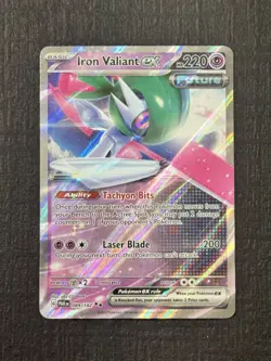 Iron Valiant ex - 089/182 - Pokemon Paradox Rift Ultra Rare Card NM - Image 1