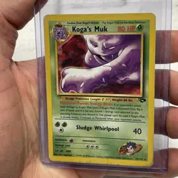 Pokemon TCG Koga's Muk 26/132 Gym Challenge Regular Rare HP Heavily Played Card - Image 1