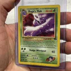 Pokemon TCG Koga's Muk 26/132 Gym Challenge Regular Rare HP Heavily Played Card - Image 2