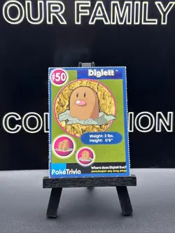 Diglett #50 Mewtwo Strikes Back Burger King PokeTrivia Vintage Pokemon Card - Image 1