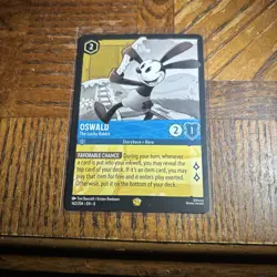 Lorcana Oswald the Lucky Rabbit Card 142/204 Azurite Sea, Regular Mint Condition - Image 1