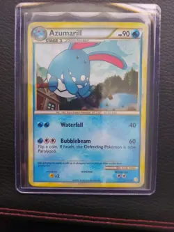 Pokemon Azumarill HeartGold SoulSilver Holo Card 2/123 - Image 1