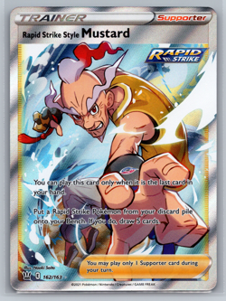 Pokemon Card Rapid Strike Style Mustard 162/163 Battle Styles Full Art NM - Image 1