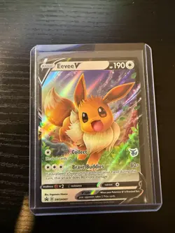 Eevee V SWSH065 SWSH: Sword & Shield Promo Cards Holo NM - Image 1