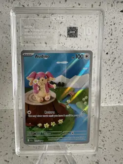 Pokemon TCG Audino 2025 Holo Black Bolt Illustration Rare Card 151/086 Sv: Black - Image 1