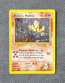 Blaine's Moltres 1/132 Gym Heroes Holo Rare Pokemon Card LP - Image 1