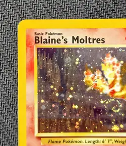 Blaine's Moltres 1/132 Gym Heroes Holo Rare Pokemon Card LP - Image 3