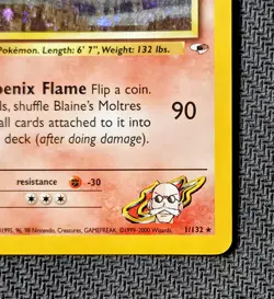Blaine's Moltres 1/132 Gym Heroes Holo Rare Pokemon Card LP - Image 5