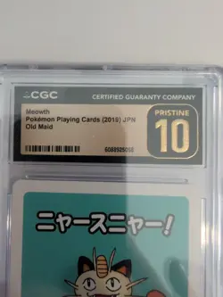 🐈🐈 CGC 10 Pristine Meowth Old Maid 2019 Japanese Pokemon Card - Image 3