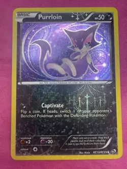 PURRLOIN UNCOMMON LEGENDARY TREASURES RC13/RC25 RC POKEMON CARD LP - Image 1