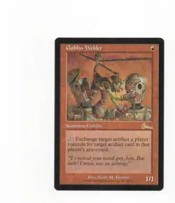 Magic the Gathering Goblin Welder Urza's Legacy Rare Card NM Lightly Played - Image 1