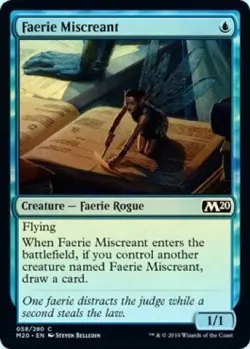 Faerie Miscreant (058/280) - M20 Magic 2020 Core Set - Common (Foil) - Image 1