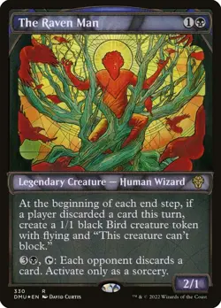 The Raven Man 330 Textured Foil Rare Dominaria United MTG NM - Image 1