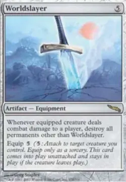 MTG Worldslayer, Mirrodin, Heavily Played, English - Image 1