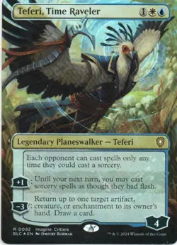 MTG: Bloomburrow Commander: Foil Borderless Teferi, Time Raveler: LP Condition - Image 1