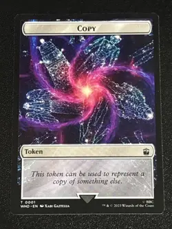 MTG Universes Beyond: Doctor Who Copy/Dinosaur Double-Sided Token 0001/0020 NM - Image 1