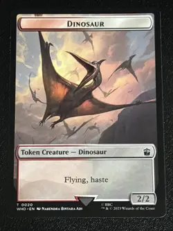 MTG Universes Beyond: Doctor Who Copy/Dinosaur Double-Sided Token 0001/0020 NM - Image 2