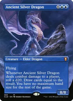 MTG - Ancient Silver Dragon - Fanart Battle for Baldur's Gate - EDH / Playtest - Image 1