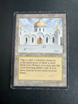 Library of Alexandria Magic mtg Heavy Play, English Arabian Nights x1 - Image 1