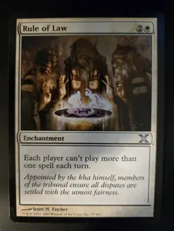 Rule of Law NM MTG Core Set 10th Edition 10E MTG FREE SHIPPING - Image 1