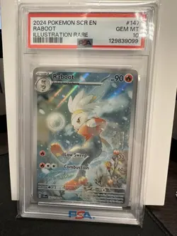 Raboot 147/142 Sv07: Stellar Crown Illustration Rare PSA 10 Gem Mint Pokemon TCG - Image 1