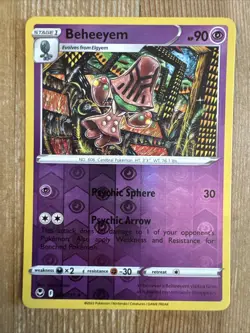 Pokemon TCG Beheeyem Sword & Shield - Silver Tempest 080/195 Reverse Holo... - Image 1