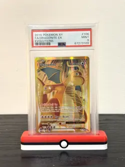 2016 Pokemon XY Evolutions Dragonite EX Full Art #106 PSA 9 Mint - Image 1