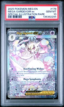 2025 POKEMON MEG EN-MEGA EVOLUTION #178 MEGA GARDEVOIR EX PSA 10 - Image 1