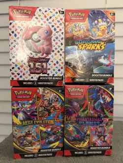 Pokemon TCG Booster Bundle LOT - 151 Phantasmal Mega Evolution Surging Sparks 820650853210 - Image 1
