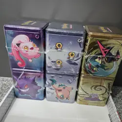 Pokemon TCG Stacking Tins 2024 Q1 x6 Display. Art Set Psychic Type. SEALED. - Image 3