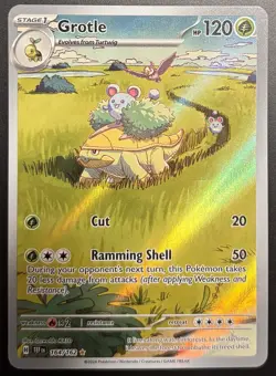 Pokemon Grotle 164/162 Illustration Rare Full Art SV5 Temporal Forces Holo NM - Image 1