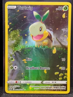 Turtwig Pokemon Crown Zenith Galarian Gallery GG31/GG70 Full Art Holo Rare NM - Image 3